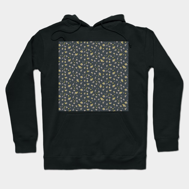 Dark Wildflower Pattern Hoodie by greenoriginals